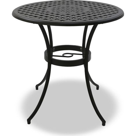 Homeology PREGO Garden & Patio Black Cast Aluminium Bistro Table (1/3)