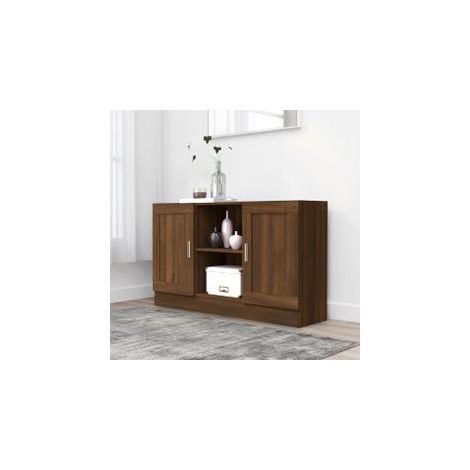 Buffet Chêne marron 120x30,5x70 Bois d'ingénierie (1/5)