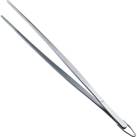 Pince de cuisine en acier inoxydable robuste, design pince à épiler, idéale pour barbecue, salades, grillades, friture et présentation
