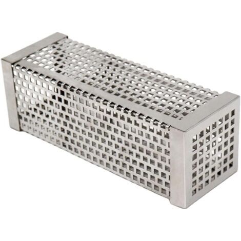 Tuyau fumé de barbecue d'acier inoxydable 304, outil de barbecue carré, 15.3 5.2 2.7cm (1/5)