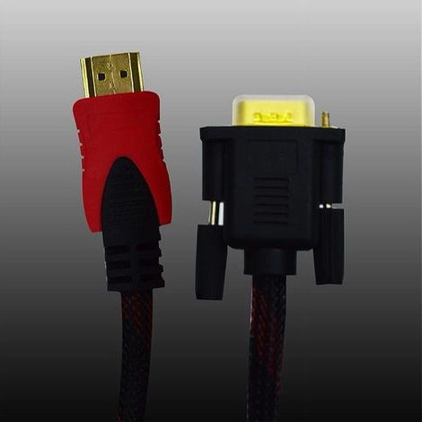 MaxTech - Cavo Hdmi A Vga Telato 3 Metri 1080p Video Pc Lettori Hdmi Maxtech Hdva-rt3m - (1/2)