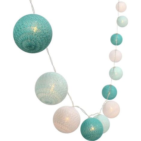m lange Lichterkette mit 10 farbigen LEDs – batteriebetrieben, ideal für Weihnachten oder eine blau-weiße Hochzeit (1/5)