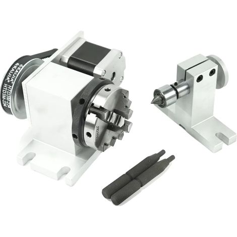 Axe rotatif CNC, mandrin à 4 mors, serrage de haute précision (1/2)