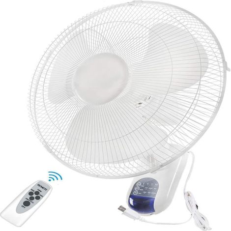 Ventilateur mural numérique Simple Deluxe 16 pouces avec télécommande, 3 vitesses, 3 modes d'oscillation, cordon d'alimentation de 183 cm, certifié ETL, blanc, 40 cm (1/5)