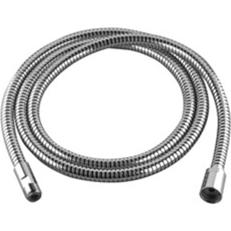 1 - Flexible De Douche - Tuyau Métallique - Finition Chromée Résistante - Pour Salle De Bain Moderne - Chrome - 175x0 cm
