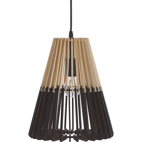 Lampadario in Metallo Nero e Rame Paralume Stile Industriale 121 cm Cavalla