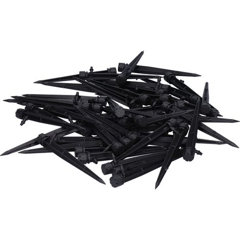 Lot de 50 goutteurs d'irrigation orientables à 360° pour tuyau d'arrosage de 4/7 pouces (8 trous). (1/5)