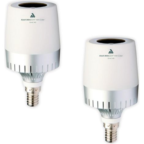 Lot de 2 ampoules LED E14 Bluetooth + enceinte avec télécommande - Chacon