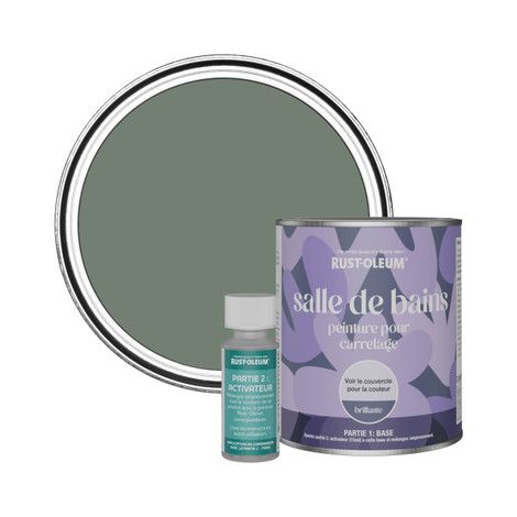 Peinture pour Carrelage de Salle de Bain, Finition Brillante - Sérénité 750ml