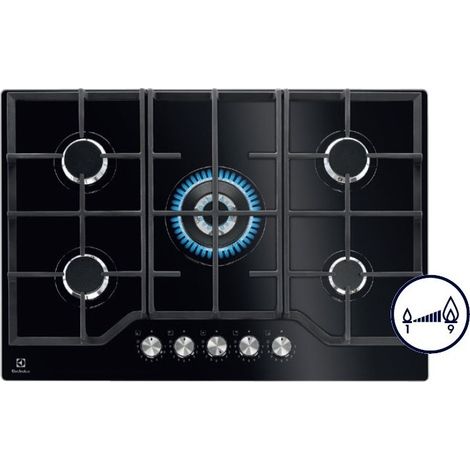 tavolo in vetro a gas 74 cm 5 fuochi neri - KGG75362K - Electrolux (1/5)