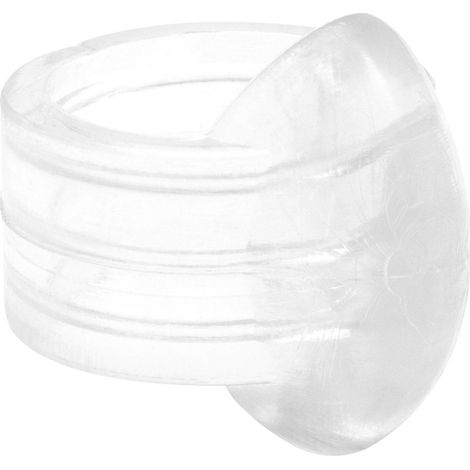 Butée pour poignée de porte/fenêtre BAGUE CLAIR - Kit de 4 - diamètre Ø 18 x 24 x 15 mm, Tampons à glisser sur la poignée, en plastique - 15301704 (1/5)