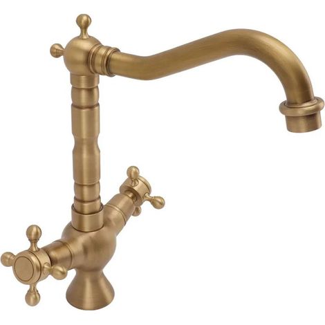 Neue Badezimmerarmatur im europäischen Retro-Stil mit Doppel-U-Armatur (1/5)