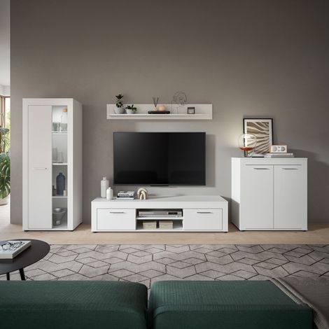 Ensemble salon de 4 meubles blanc - JAMO (1/5)