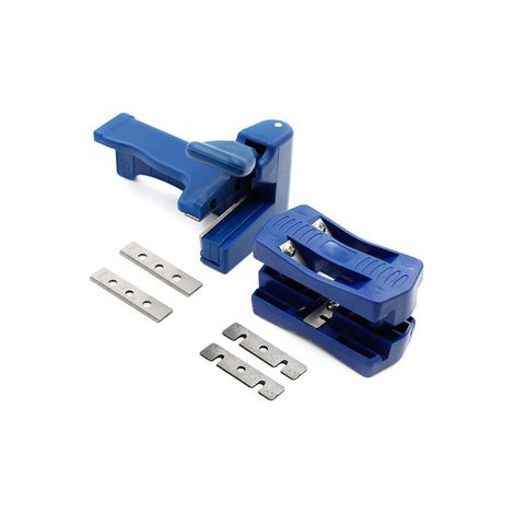 Rabot manuel à deux côtés pour ruban de bordure – Découpe nette des surplus sur PVC et mélaminé – Accessoire de finition pour menuisier (1/5)