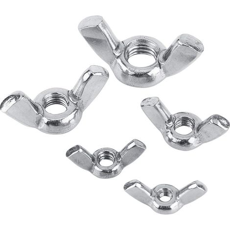 Écrou à oreilles, 10 pièces DIN315 M3-M8 en acier inoxydable SS316 écrou à oreilles écrous papillon fourniture de fixation(M6) (1/5)