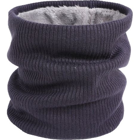 1 cache-cou multifonctionnel chaud et chaud - cagoule d'hiver coupe-vent en polaire pour moto, course à pied, ski et snowboard, pull polaire double couche, chaud, couleur unie, tour de cou tricoté sim (1/4)