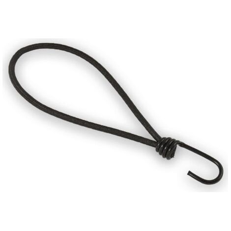 25 pièces élastique avec crochet 20cm tendeur extenseur bâche avec boucle crochet spirale 200mm Ø 6mm boucle expanseur noir (1/4)