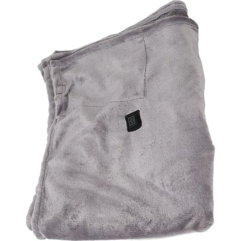 Couverture chauffante USB légère en flanelle corail pour l'hiver Gris clair (1/5)
