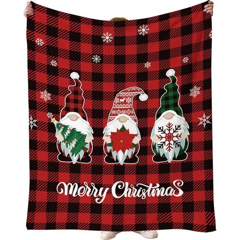 Couverture de Noël, 39,4 x 51,21 cm. Couverture de Noël pour canapé, douce, chaude et réversible, idéale pour les fêtes d'hiver. Cadeaux bonhommes de neige (1/5)
