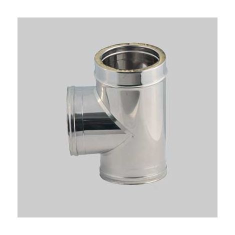 RACCORDO DOPPIA PARETE A T 90° Ø 80/130 mm