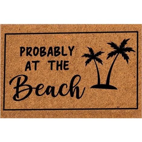 Tapis de sol pour entrée - Style plage et été - Designs amusants - Pour porte d'entrée et extérieur (1/5)