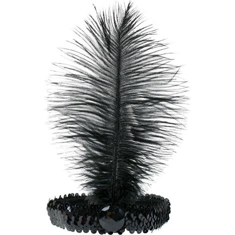 Fascia per capelli Charleston nera