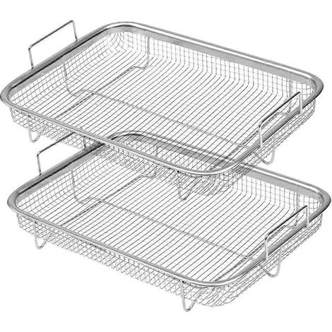 Panier pour friteuse à air chaud, panier de cuisson en acier inoxydable, panier en maille antiadhésive, plateau de cuisson pour friteuse à air chaud, panier à rôtir (1/5)