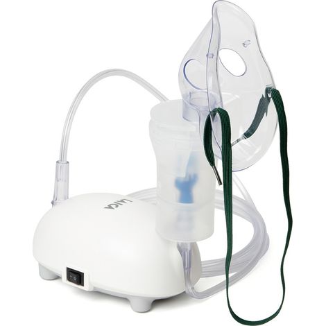 NEBULIZADOR PORTÁTIL INFANTIL NE3004 DE MINI-PISTONES. SILENCIOSO. COMPACTO. INCLUYE ACCESORIOS, FILTROS Y ADAPTADOR. BLANCO