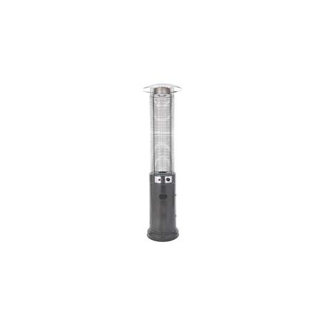 STUFA PATIO GLASS 13 KW GRIGIO SCURO- - misure ø cm.45,5x210h. - peso kg.16 - 1 pezzi SYNTESY