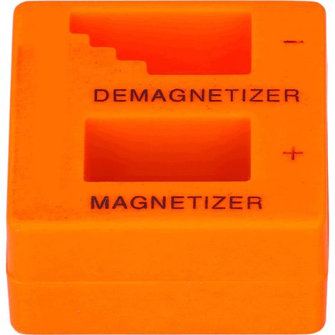 Magnétiseur/démagnétiseur ABS, outil portable pour embouts de tournevis, vis, écrous et pinces à épiler, orange (1/5)