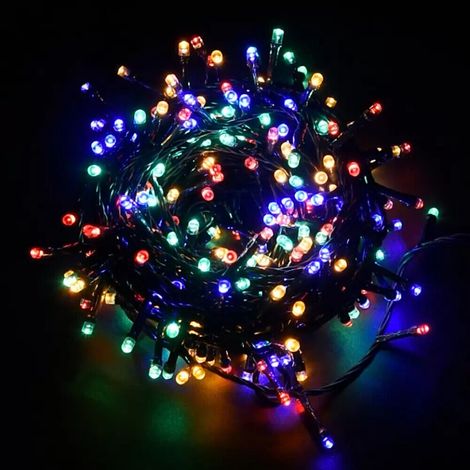 Catena Mantello di Natale a 280 LED con 8 giochi di Luce per uso Interno/Esterno (Luce Multicolore) (1/2)