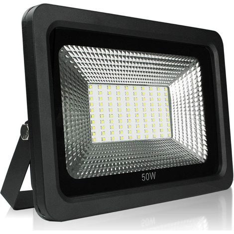 TrAdE Shop Traesio - Faro Faretto Proiettore A Led Per Da Esterno Ip65 Luce Fredda Calda 30 50 100 W - -Bianco Caldo-50 Watt (1/2)