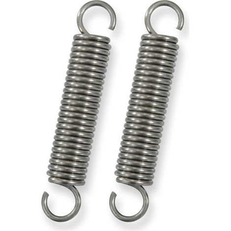 Traction Spring 80 mm Tension Springs with Hooks Stainless Steel Spring Wire Diameter 2.2 mm Outer Diameter 15 mm Force 11.8 kg 2 Pieces (1/5)