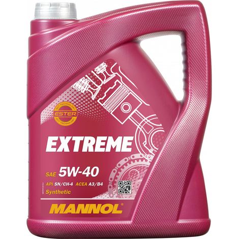 ACEITE PARA MOTOR DE COCHE MANNOL 5W40 EXTREME 5 LITROS (7915) (SINTÉTICO)