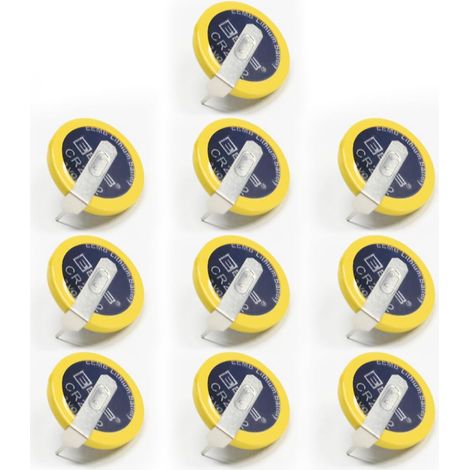 10 Pack CR2032 Batterie 3V avec Tôle de Soudure Batterie au Lithium 2032 Batterie au Lithium pour Radio Capteur Gameboy Couleur Remplacer la Batterie du Jeu (1/5)