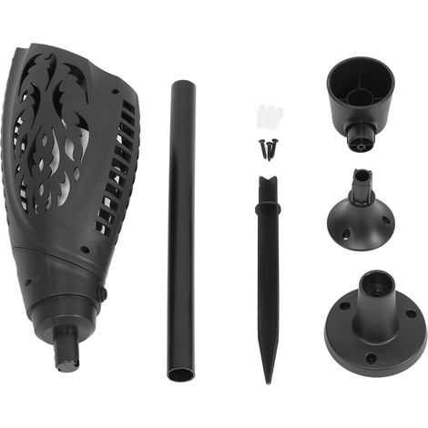 Lampe solaire LED étanche à effet flamme pour éclairage extérieur de jardin et de pelouse (1/5)