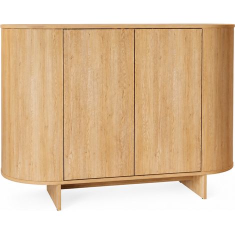 Commode 160 cm, 2 portes, ouverture push-to-open, Chêne Cremona, 160 x 40 x 90 cm (1/5)