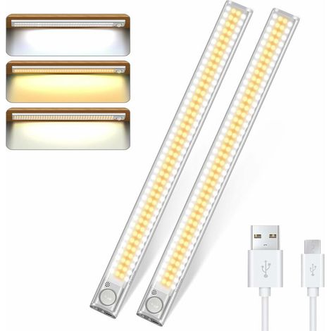 Lampe à détecteur de mouvement LED 160 LED, rechargeable par USB, pour dressing, escaliers, couloir, cuisine, compatible avec Philips (1/5)