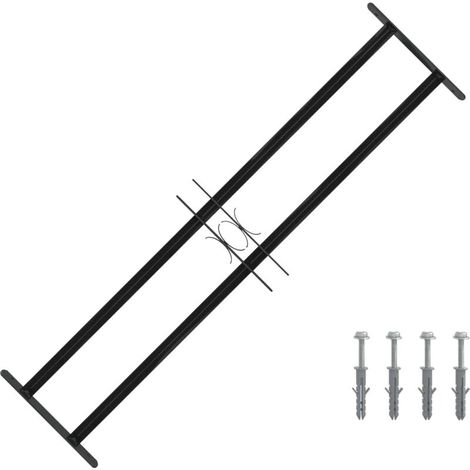vidaXL Fenstergitter Schwarz 115 x 30 cm Pulverbeschichteter Stahl (1/5)