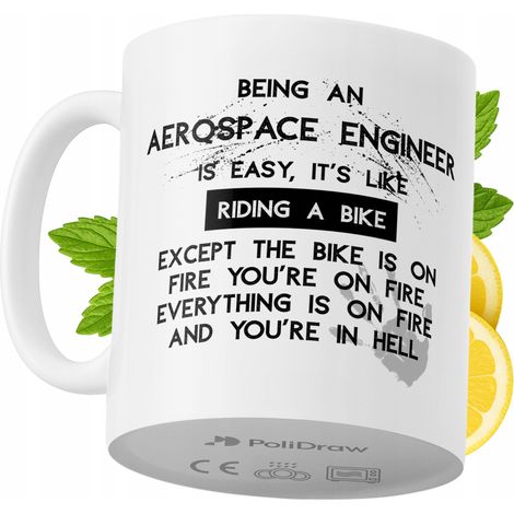 Lustige Tasse für Luft- und Raumfahrtingenieure – Kaffee- oder Teetasse mit witzigem Textdesign – ideal für Geburtstage, Namenstage, Feiertage und besondere Anlässe. Hochwertige Tasse für Zuhause, Bür (1/5)