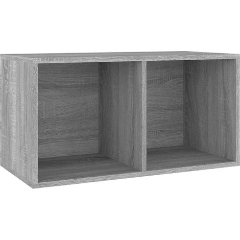 Maison Exclusive - Contenitore Vinili Grigio Sonoma 71x34x36 cm Legno Multistrato (1/5)