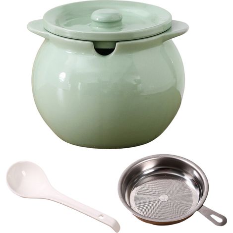 Vasetto per olio in ceramica per alimenti - Verde latte