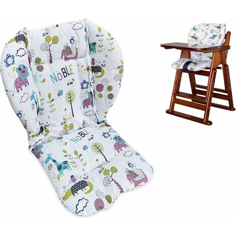 Coussin De Chaise Haute, Grande Poussette éPaissie/Voiture/Coussin De Coussin De SièGe De Chaise Haute Pour Coussin Protecteur De Coussin Respirant (Monde animal) (1/5)