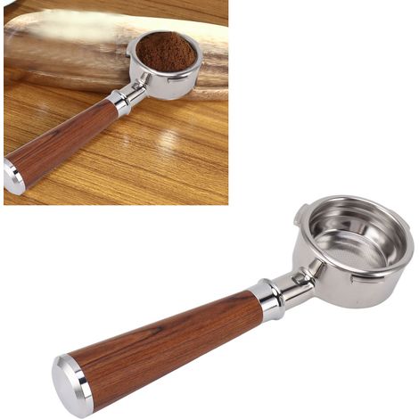 Barsetto 58 mm dreizinkiger Edelstahlgriff für Espressomaschine, Typ A, Rosenholz (1/5)