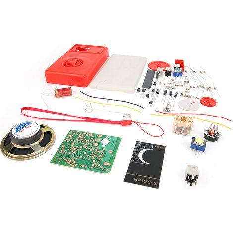 Kit de montage électronique HX108-2 à sept lampes, comprenant des pièces détachées pour radio et un ensemble d'apprentissage électronique. (1/5)