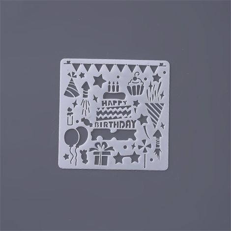Pochoir DIY - 6 x 6 Pouces - Motifs Festifs pour Scrapbooking Décoration Maison Cartes et Boîtes Surprise - Lot de 5 (1/3)