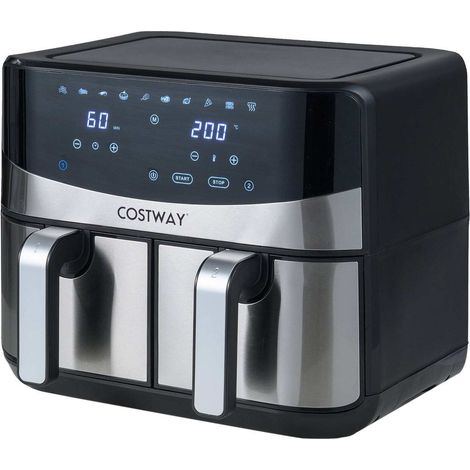 Friteuse à air double zone 8 L avec écran tactile et 10 programmes