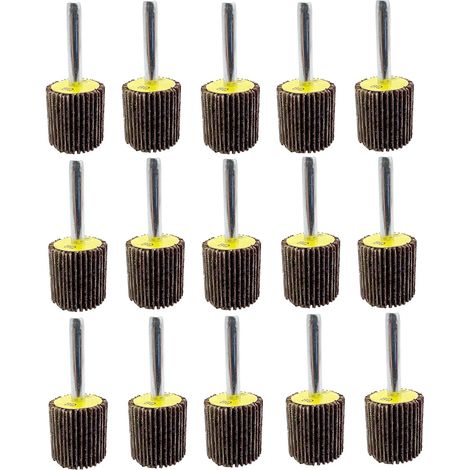 Roue Abrasive 25 pièces 20X25x6mm Grain 80 Disque a lamelle pour Brosse Poncage Perceuse Accessoires Polissage Bois Metal (1/4)