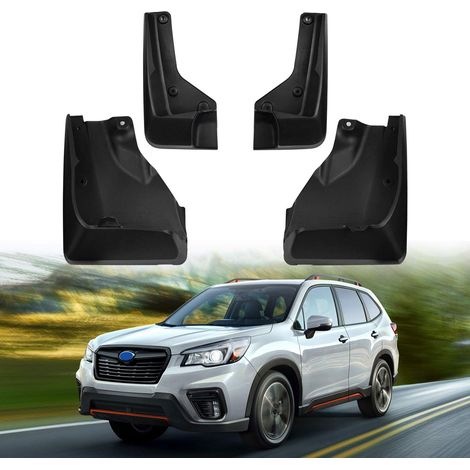 GARRYFIZH Lot de 4 bavettes Garde-Boue Avant et arrière en ABS Noir pour Subaru Forester 2025