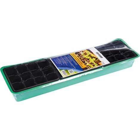 Stocker Mini-Gewächshausschale mit Kunststoffgläsern 55,5 x 14,5 x H11 cm